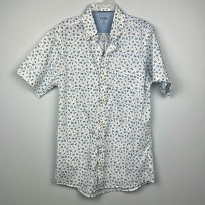 Izod small men’s tropical pattern NWOT button down short sleeve shirt